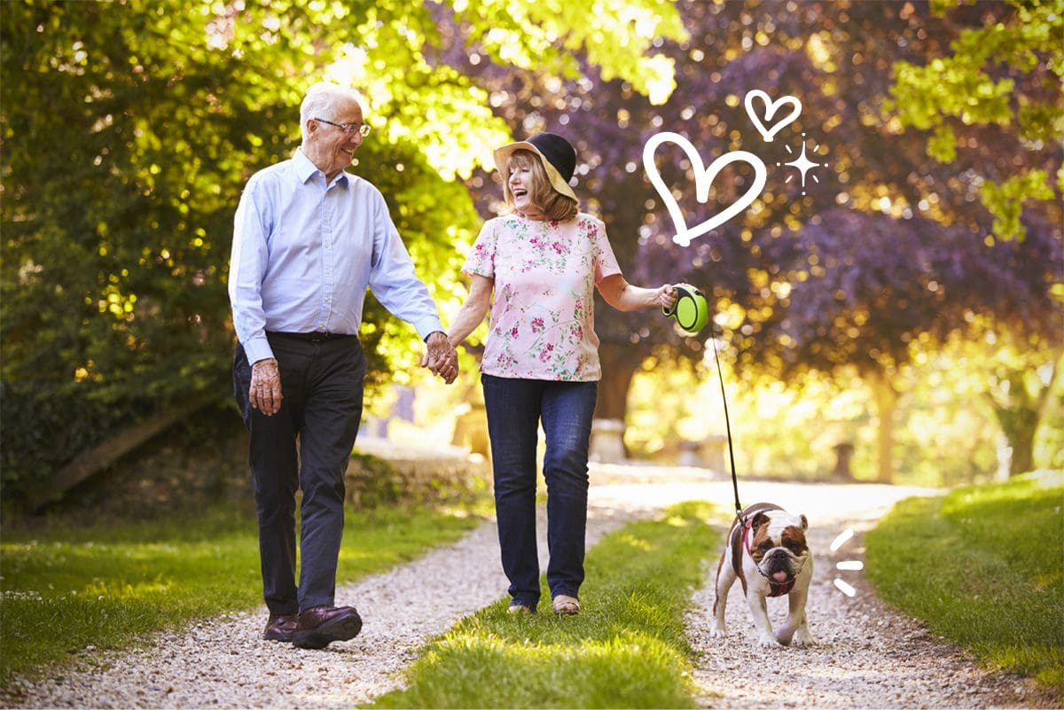 personas mayores a pasear con perro maikai pets
